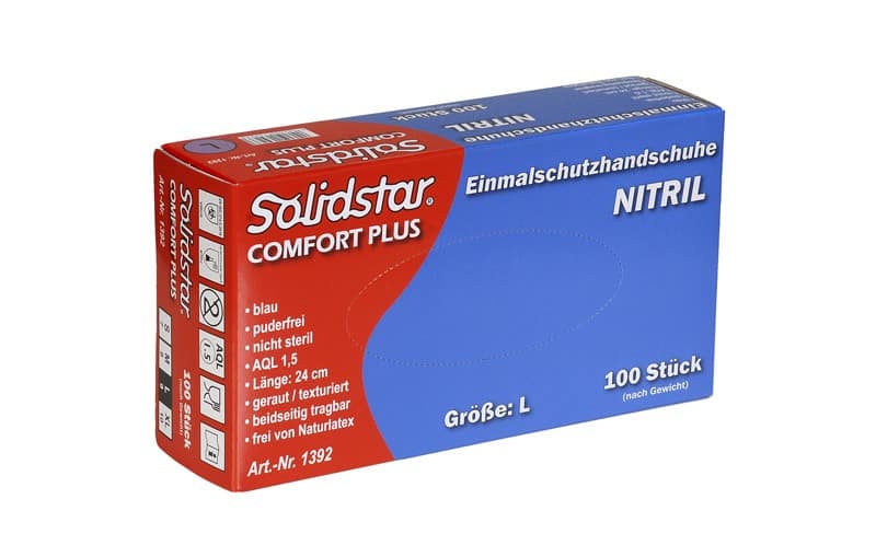 Nitril Einmalhandschuh Comfort Plus - 100er BOX - Solidstar – Bild 2