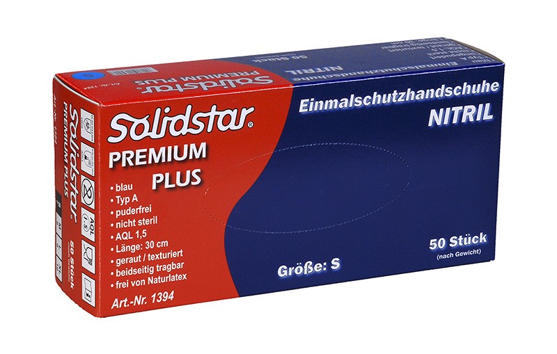 Nitril Einmalhandschuh PREMIUM PLUS - 50er BOX - Solidstar – Bild 2