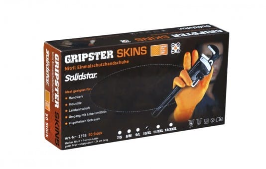 Nitril Einweghandschuh GRIPSTER orange Artikel 1398 -50er BOX- – Bild 2