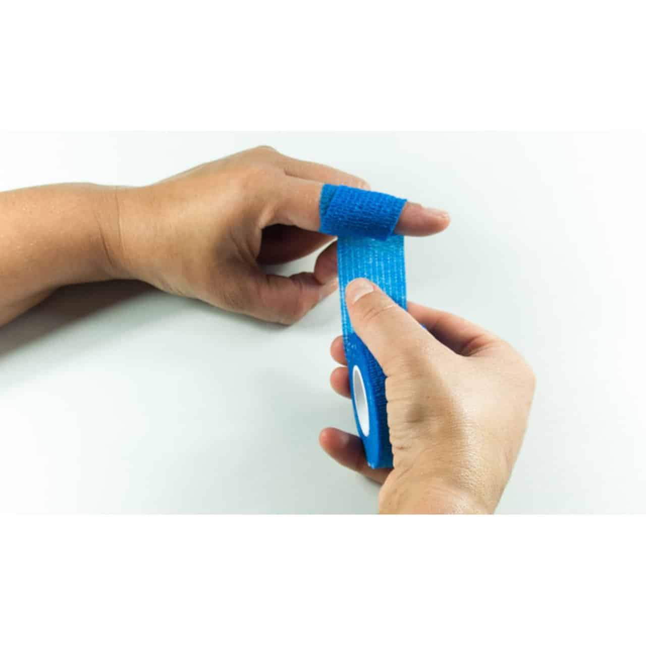 Actiomedic AQUATIC Schnellverband blau 3 cm x 7 m selbsthaftend – Bild 4