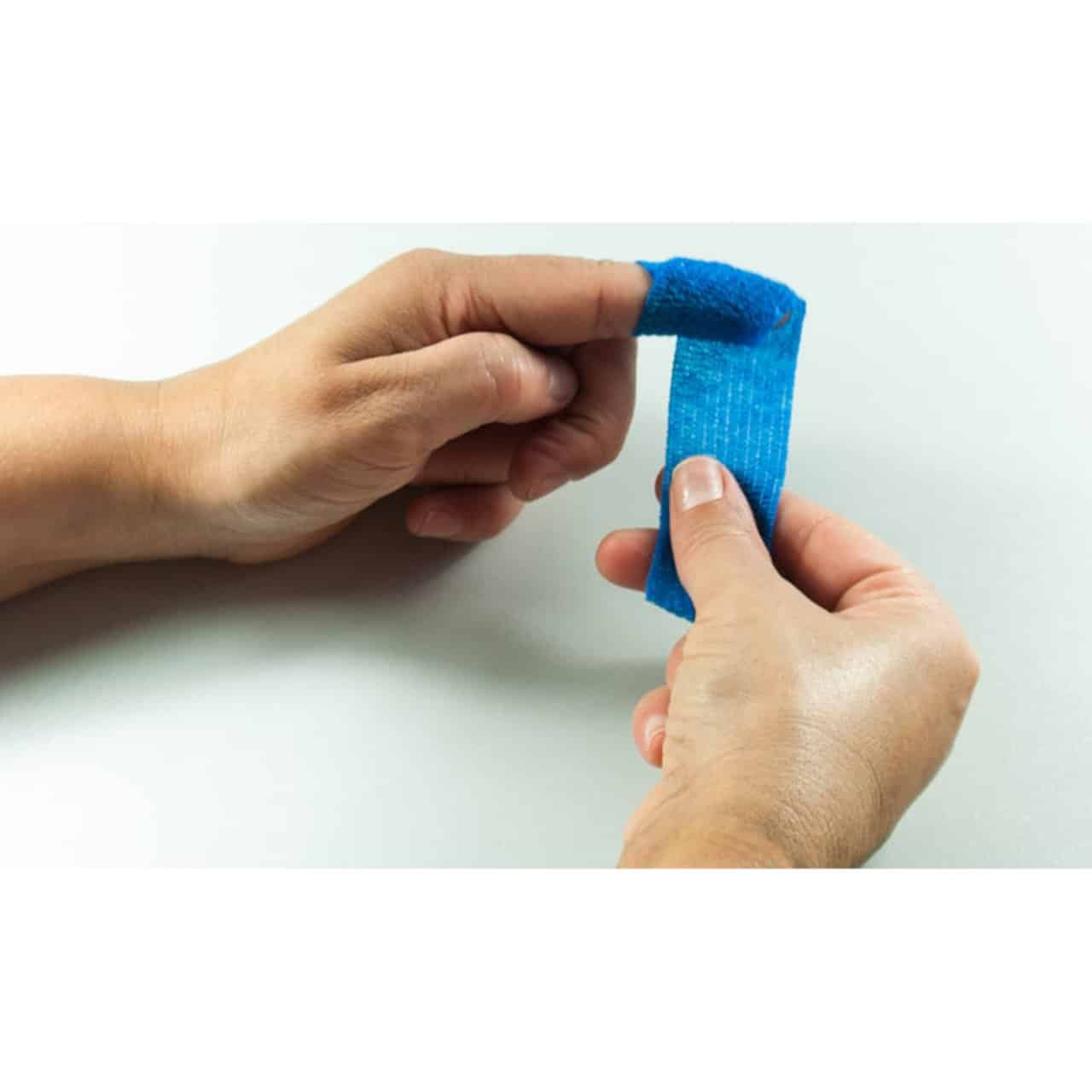 Actiomedic AQUATIC Schnellverband blau 3 cm x 7 m selbsthaftend – Bild 2