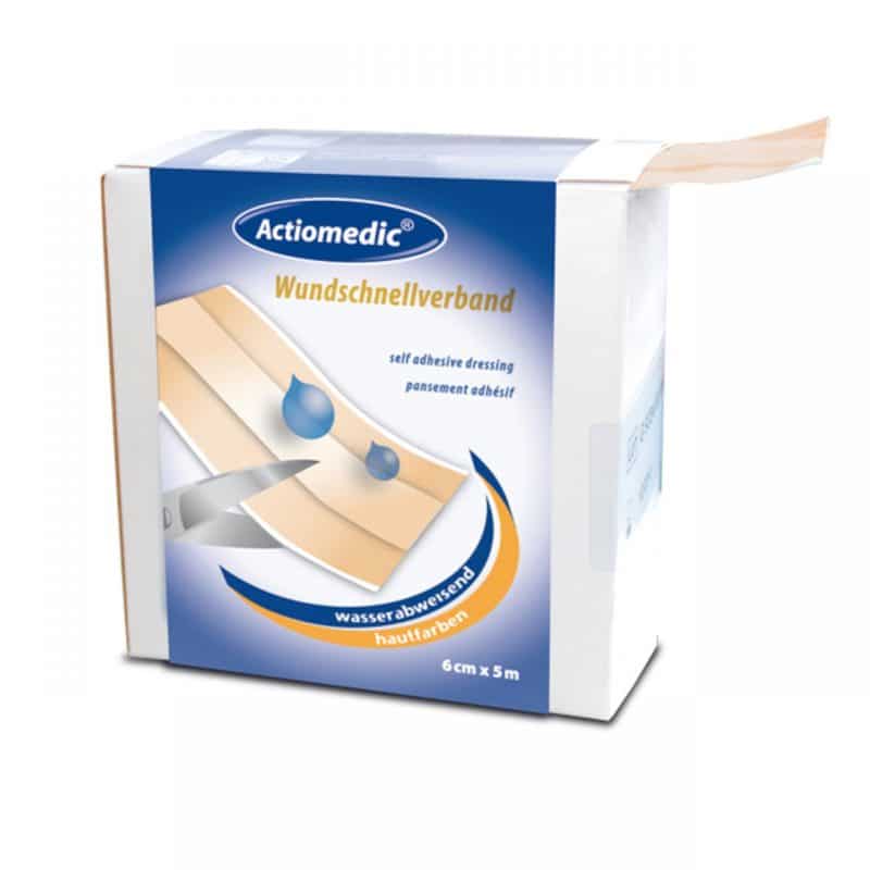 Actiomedic® AQUATIC Wundschnellverband, 6 cm x 5 m, hautfarben
