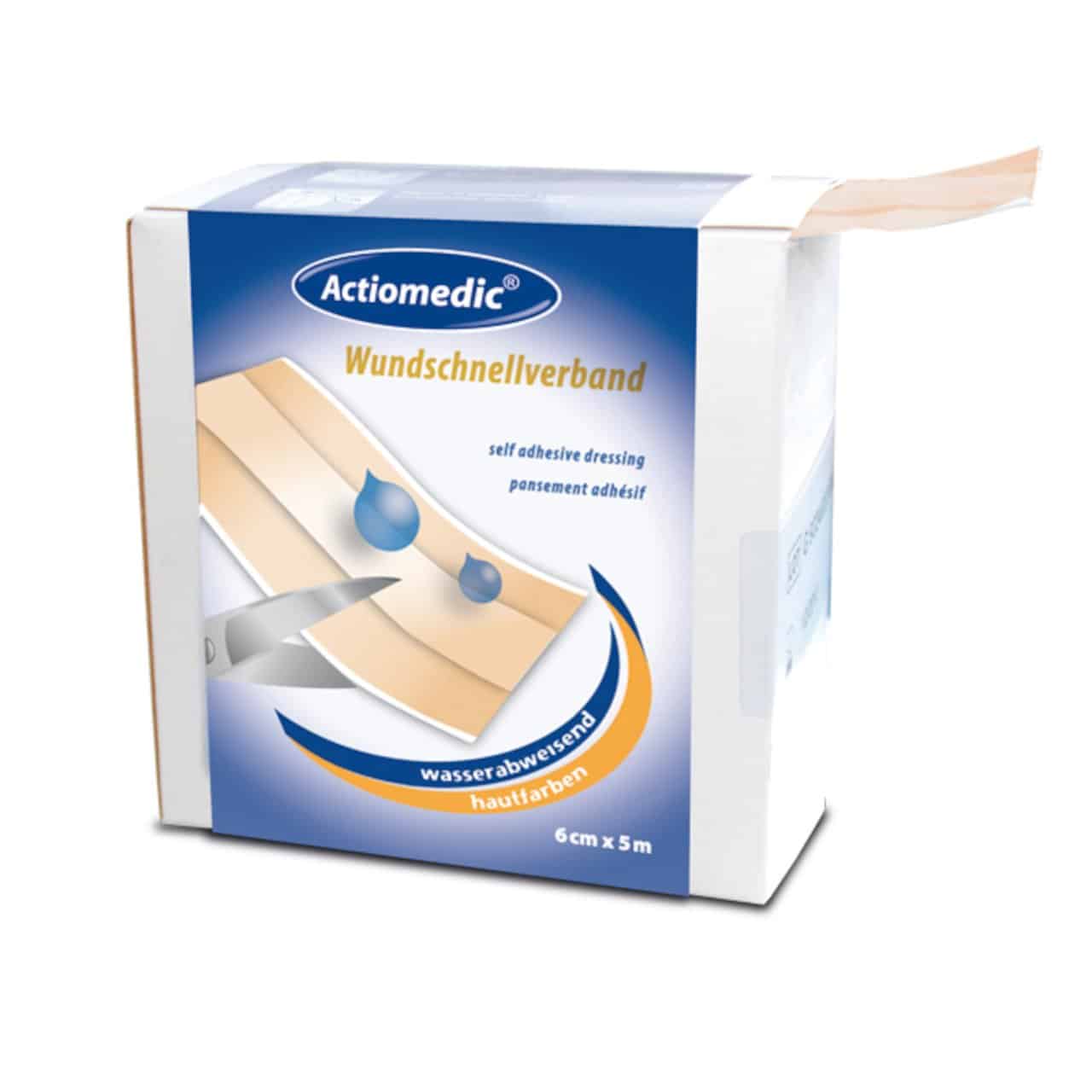 Actiomedic® AQUATIC Wundschnellverband, 6 cm x 5 m, hautfarben