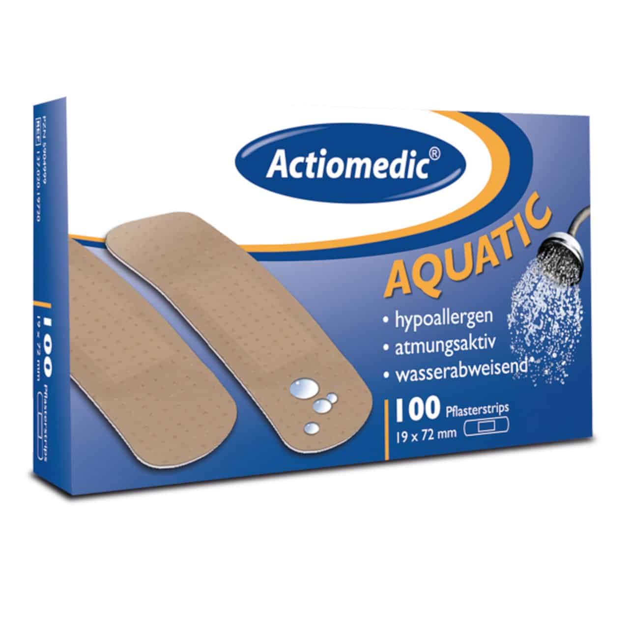 Actiomedic® AQUATIC Pflaster Strips, 19 x 72 mm