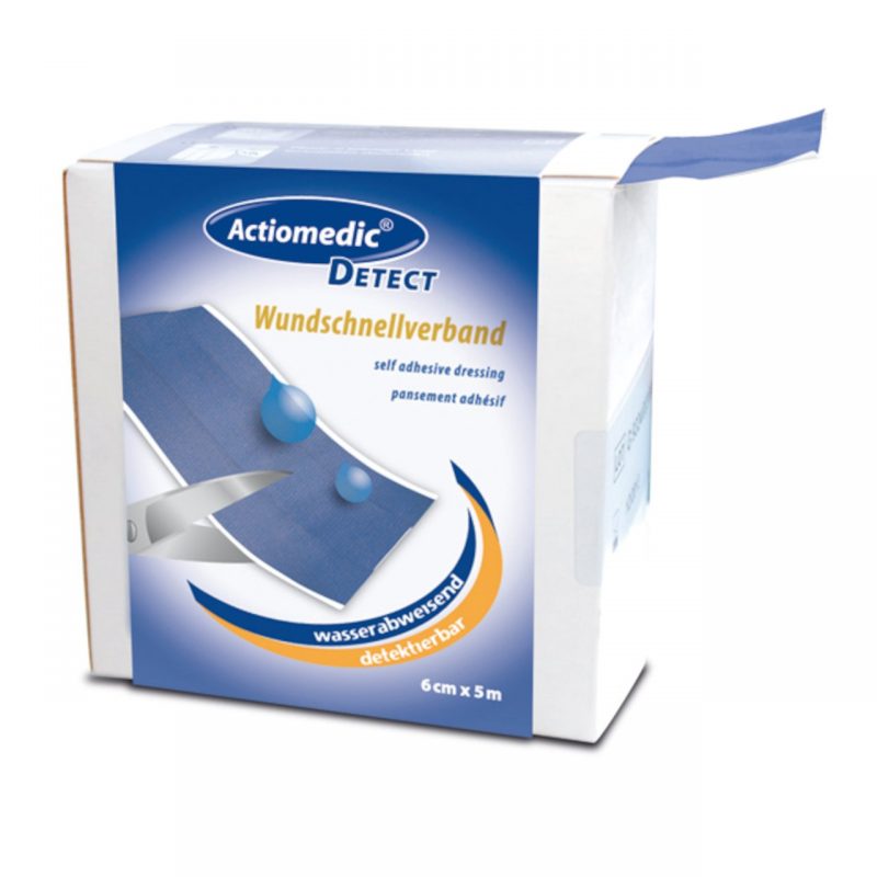 Actiomedic® DETECT Wundschnellverband, wasserabw. 6 cm x 5 m