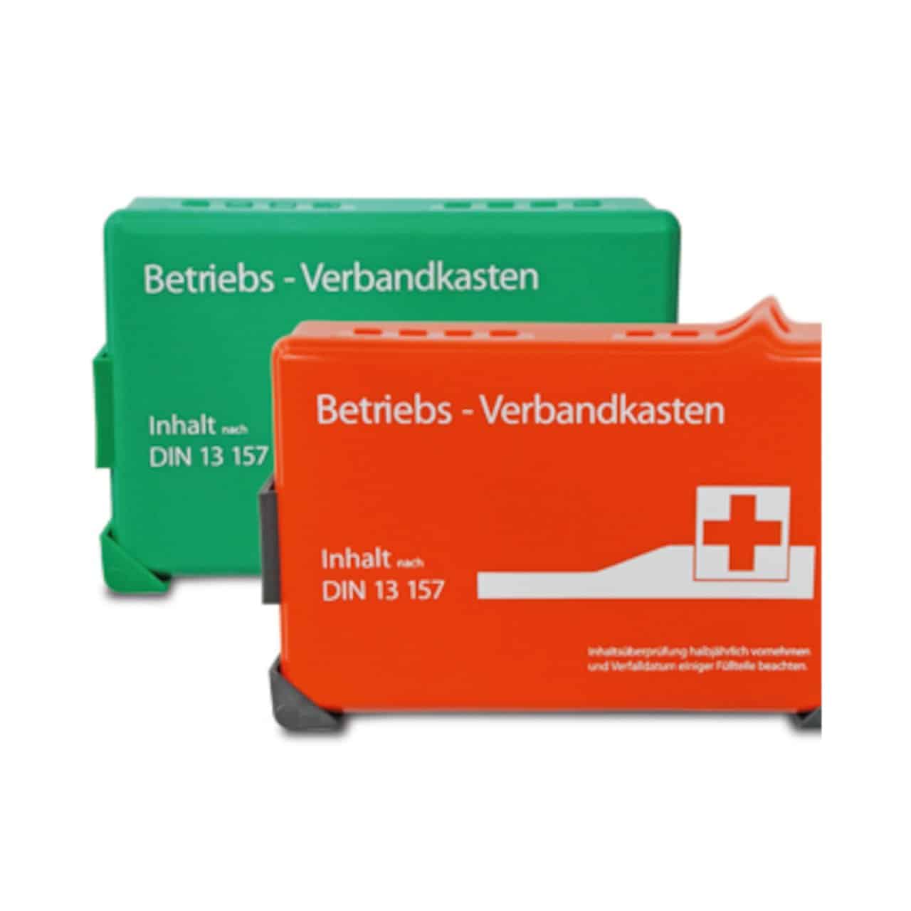 Betriebsverbandkasten mini + Wandhalterung, orange, mit DIN-Füllung 13 157-C – Bild 2