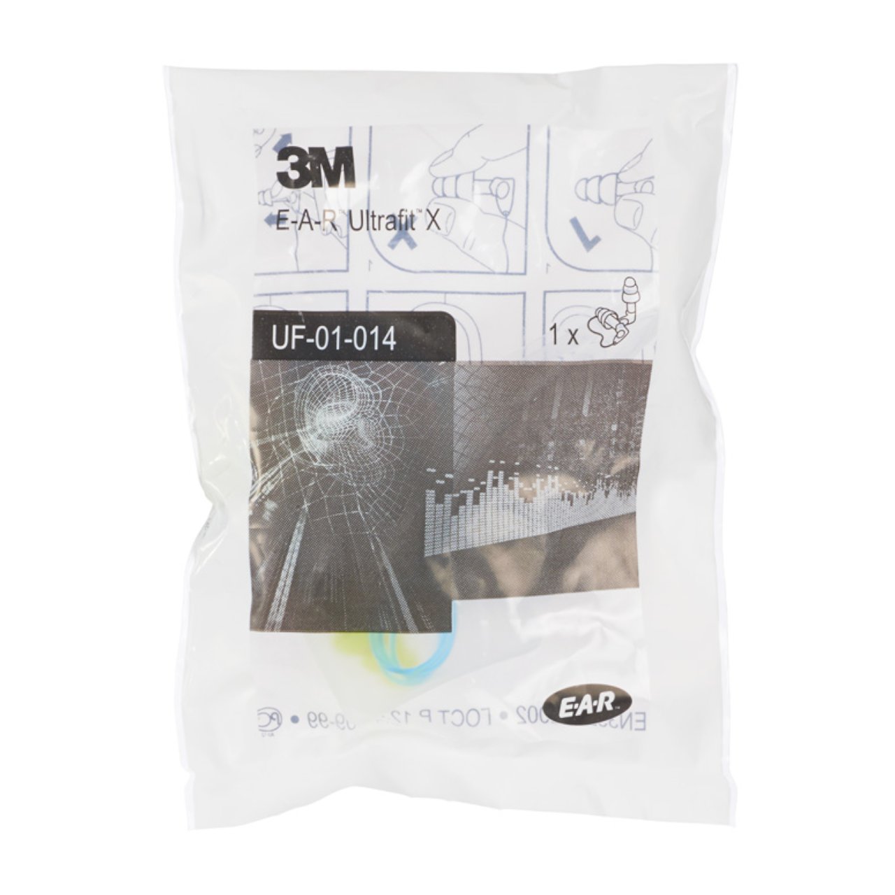 3M EAR Ultrafit X Gehörschutzstopsel mit Kordel SNR 35 dB (A) – Bild 2
