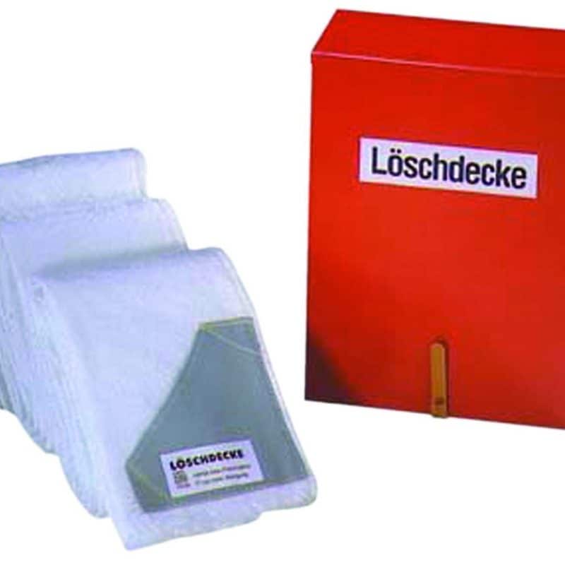 Feuerlöschdecke + Löschdeckenbehälter