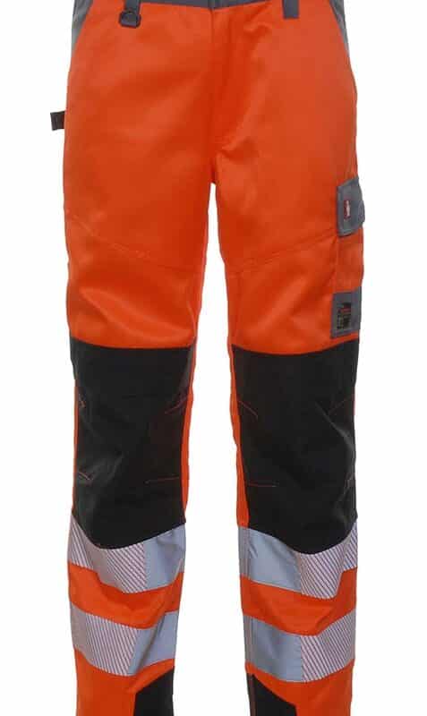 LeiKaTex® | BRIGHT LINE | Bundhose | warnorange/grau