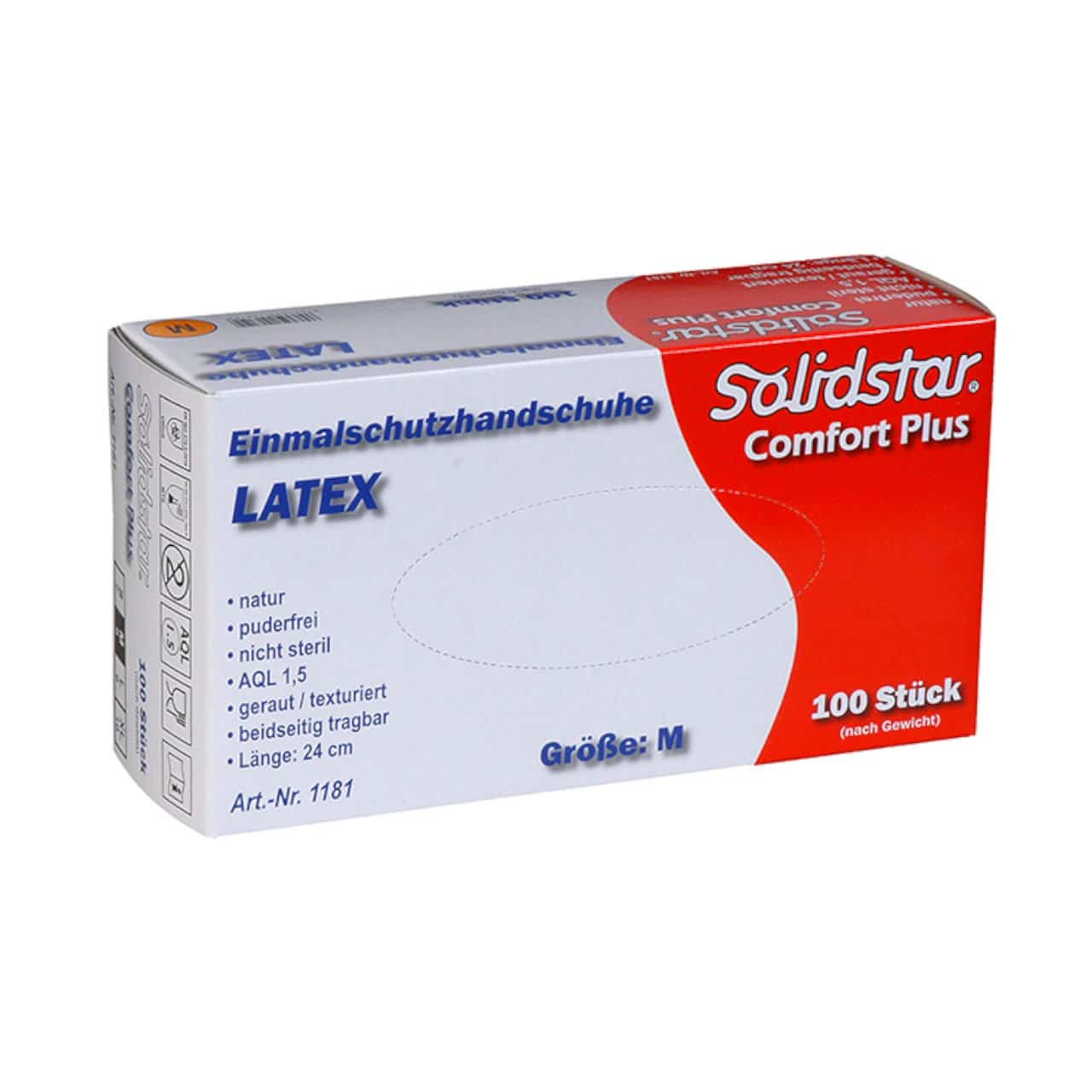 Latex Einmalhandschuh Comfort Plus Artikel 1181 -100er Box- – Bild 2
