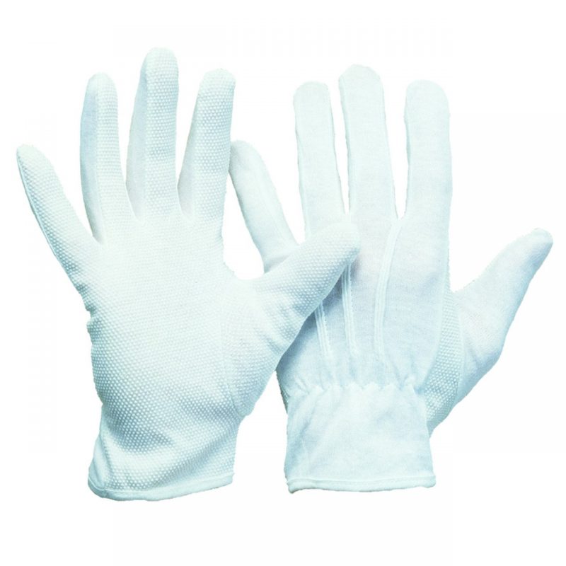 Baumwoll Trikot Handschuh mit Micro Bepunktung