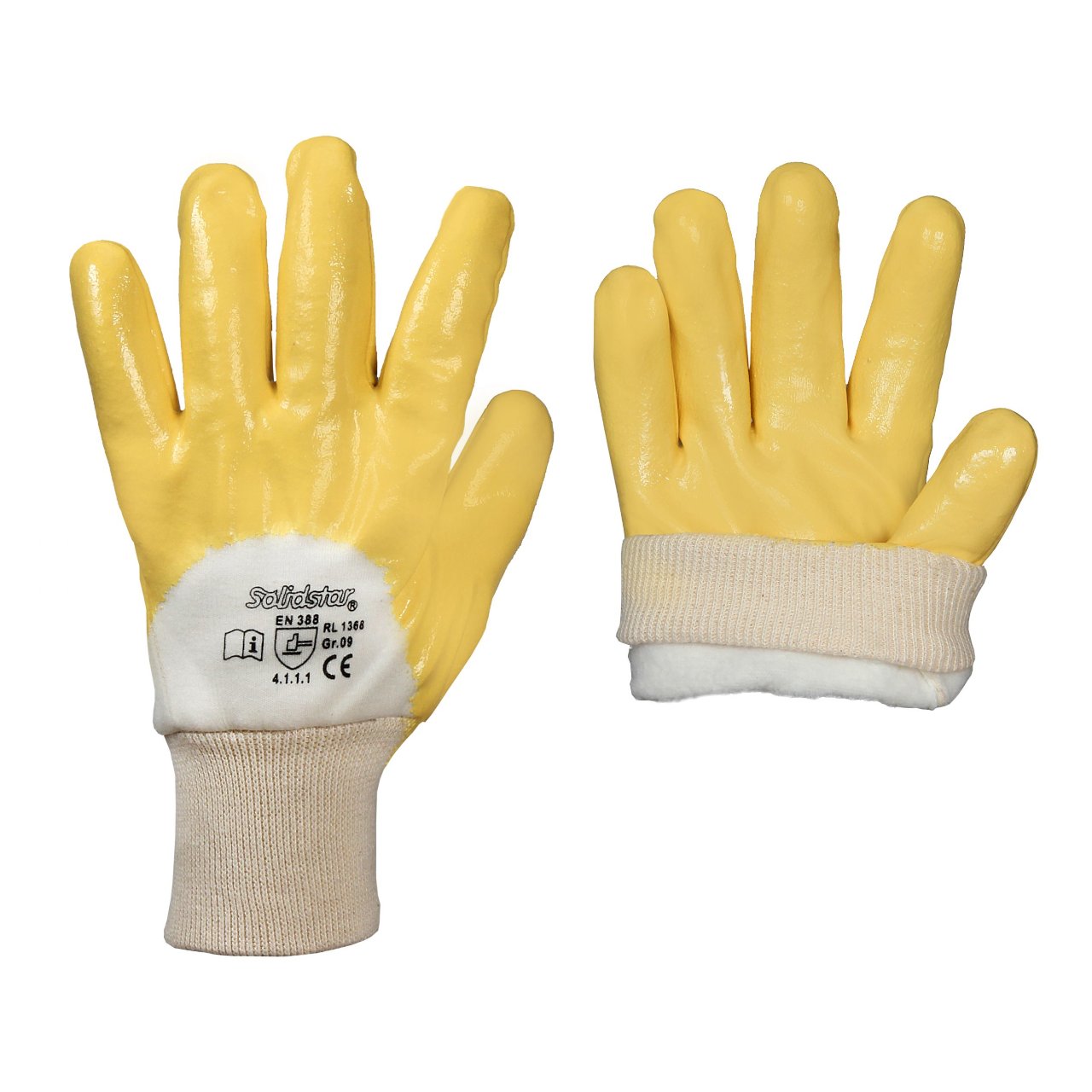 Winterhandschuh Nitril gelb – Bild 2