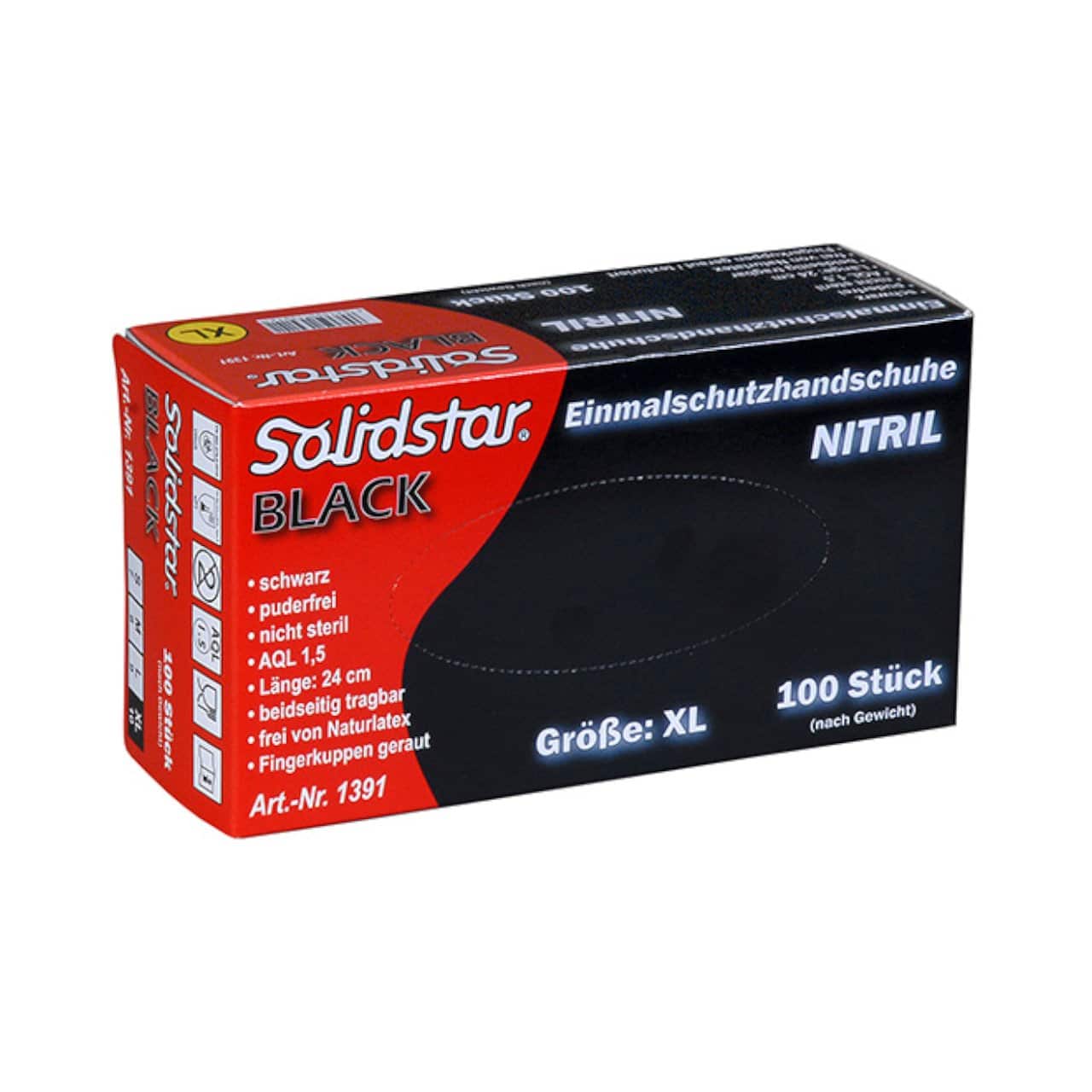 Nitril Einmalhandschuh BLACK Artikel 1391 - 100er BOX- – Bild 2