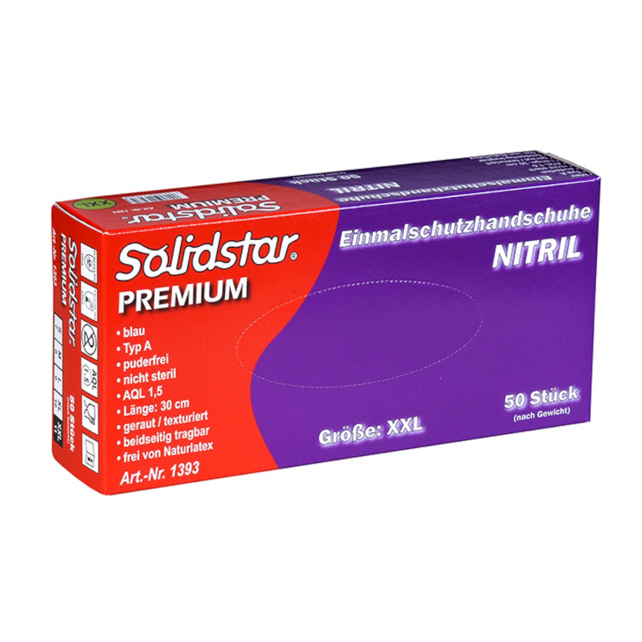 Nitril Einmalhandschuh PREMIUM Artikel 1393 -50er Box- – Bild 2