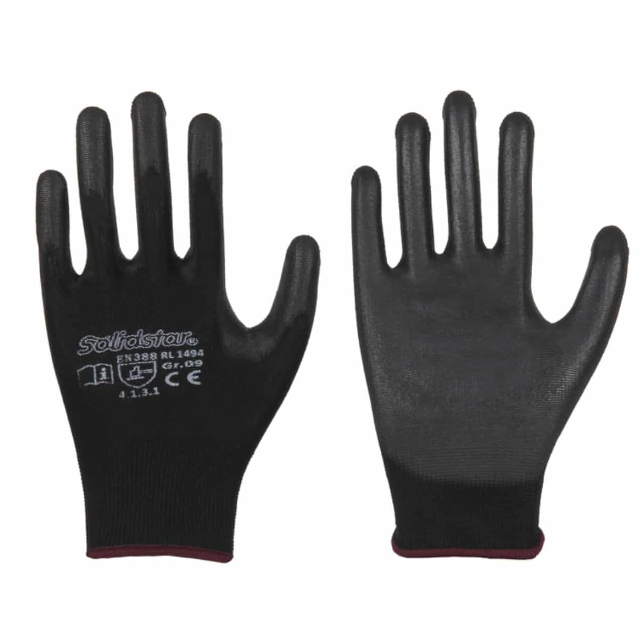 Feinstrick Handschuh mit PU Beschichtung