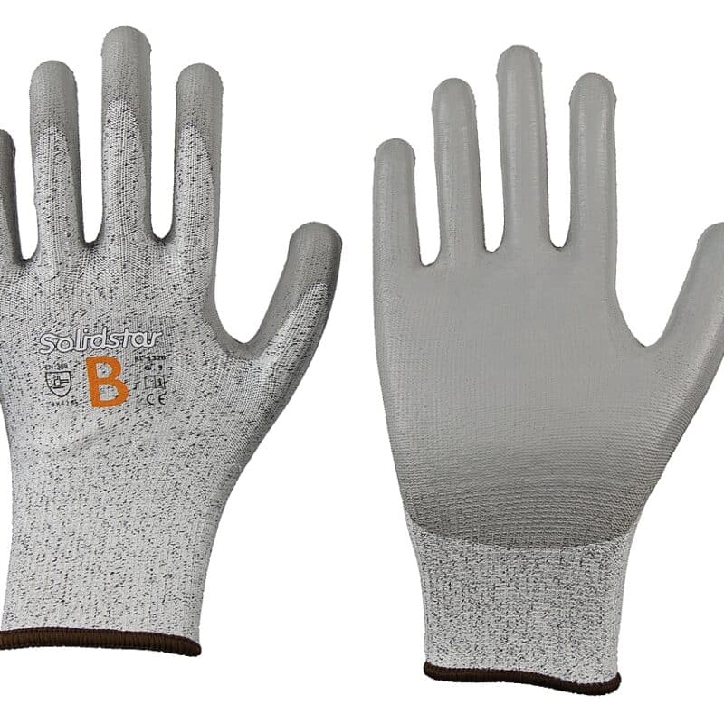 Feinstrick Schnittschutzhandschuh mit PU Beschichtung, Schnittschutzlevel B