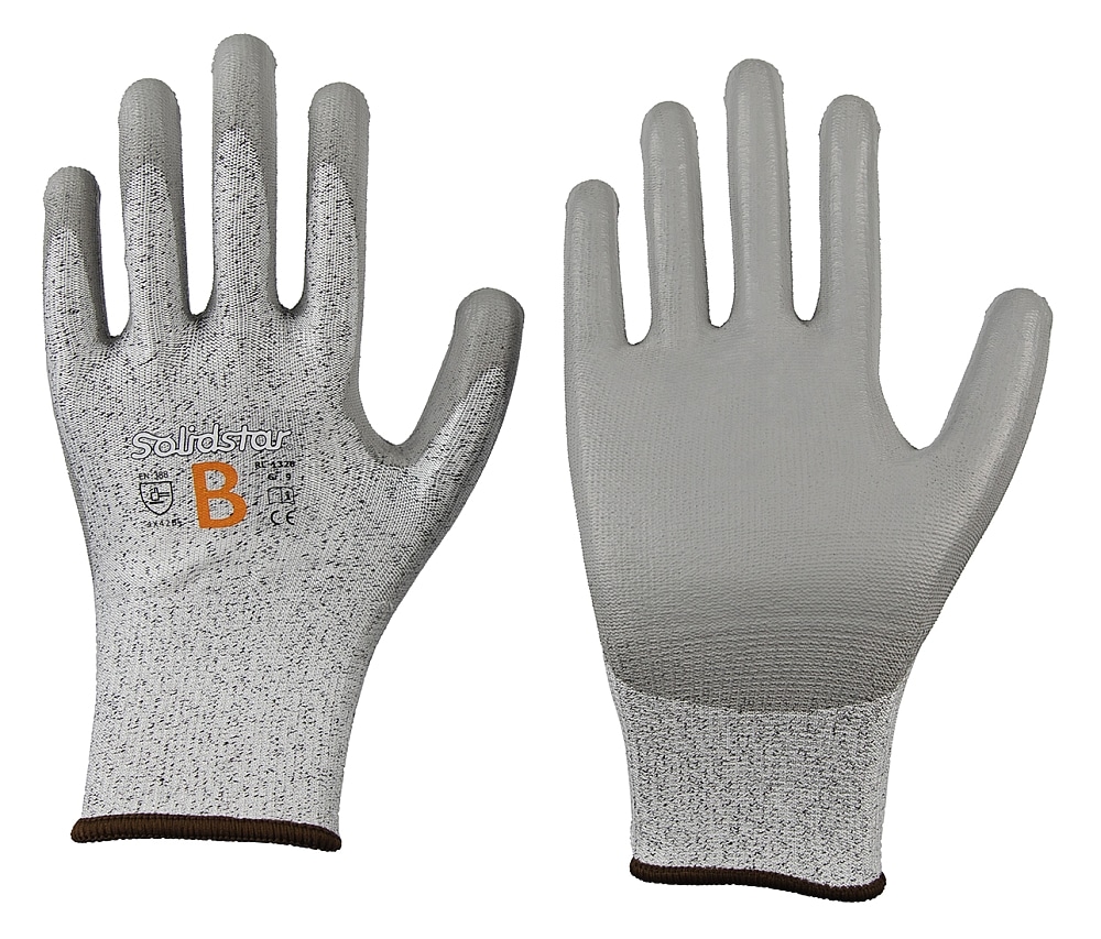 Feinstrick Schnittschutzhandschuh mit PU Beschichtung, Schnittschutzlevel B