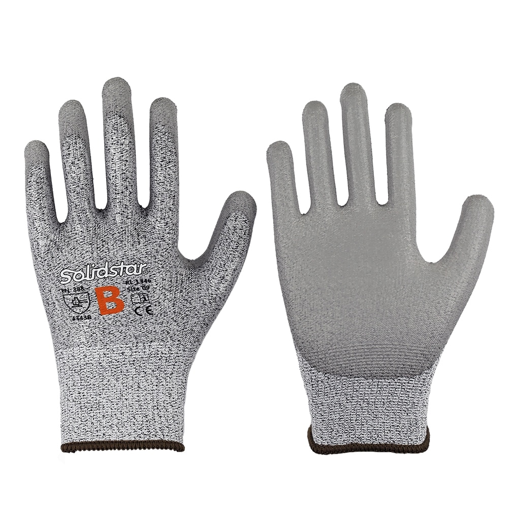 Feinstrick Schnittschutzhandschuh mit PU, Schnittschutzlevel B