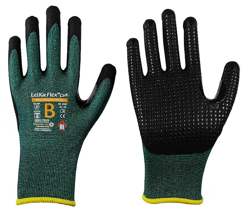LeiKaFlex Cut Schnittschutzhandschuh, mit Noppen, Schnittschutzlevel B