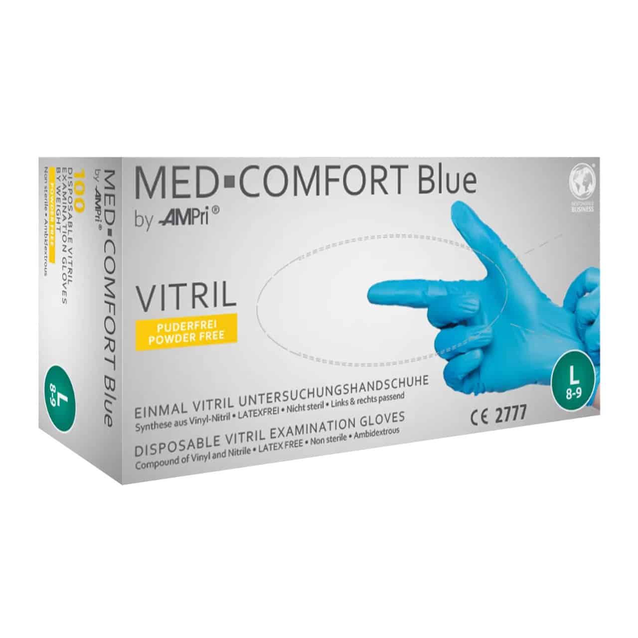 Einweghandschuh Med Comfort Classic Line Vitril Artikel AP01251 -100er BOX - Blue – Bild 6