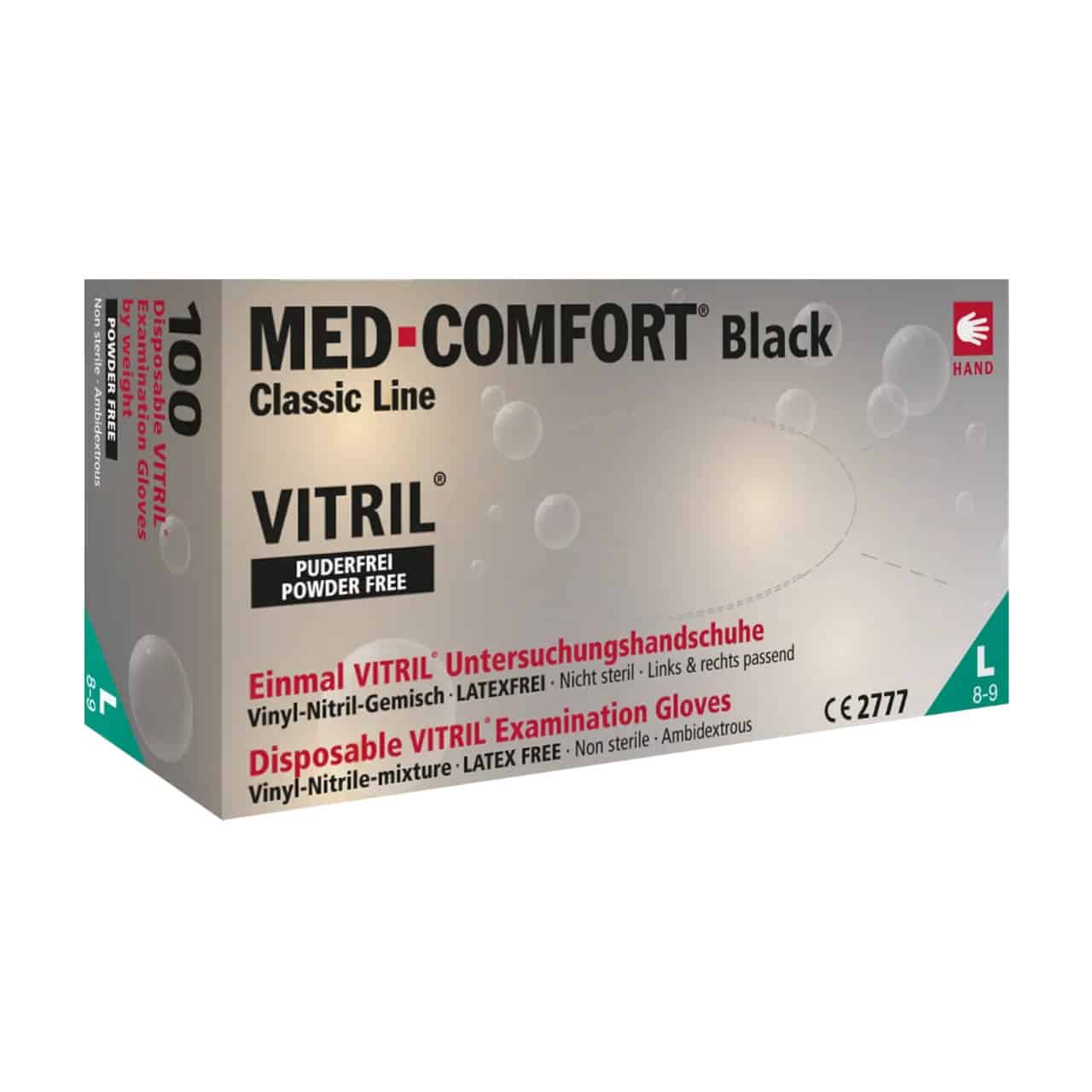 Einweghandschuh Med Comfort Classic Line Vitril Artikel AP01252 -100er BOX - Black – Bild 3