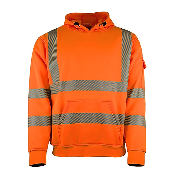 LeiKaTex® | HOODIE | Kapuzen-Sweatshirt | Warnschutz | warnorange