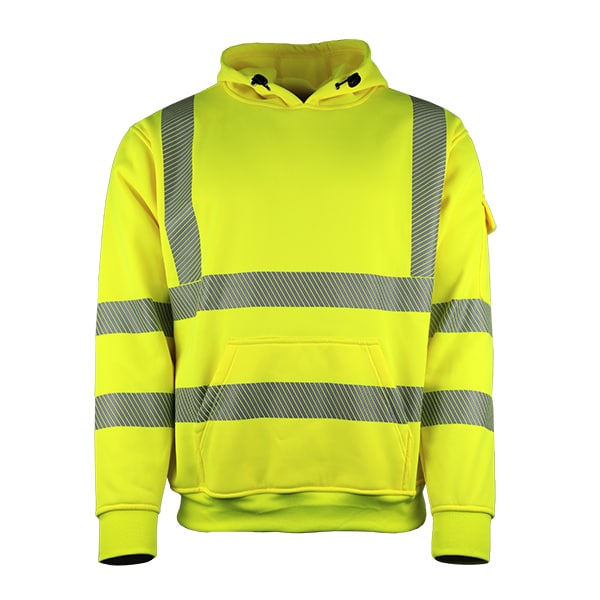 LeiKaTex® | HOODIE | Kapuzen-Sweatshirt | Warnschutz | neongelb