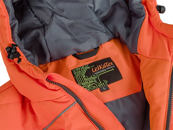 LeiKaTex® | BRIGHT LINE | Steppjacke | Warnschutz |warnorange-grau – Bild 4