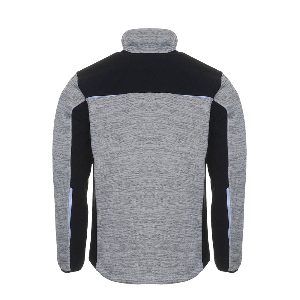 LeiKaTex® | REFLEECE | Strickfleece-Jacke | hellgrau-meliert – Bild 2