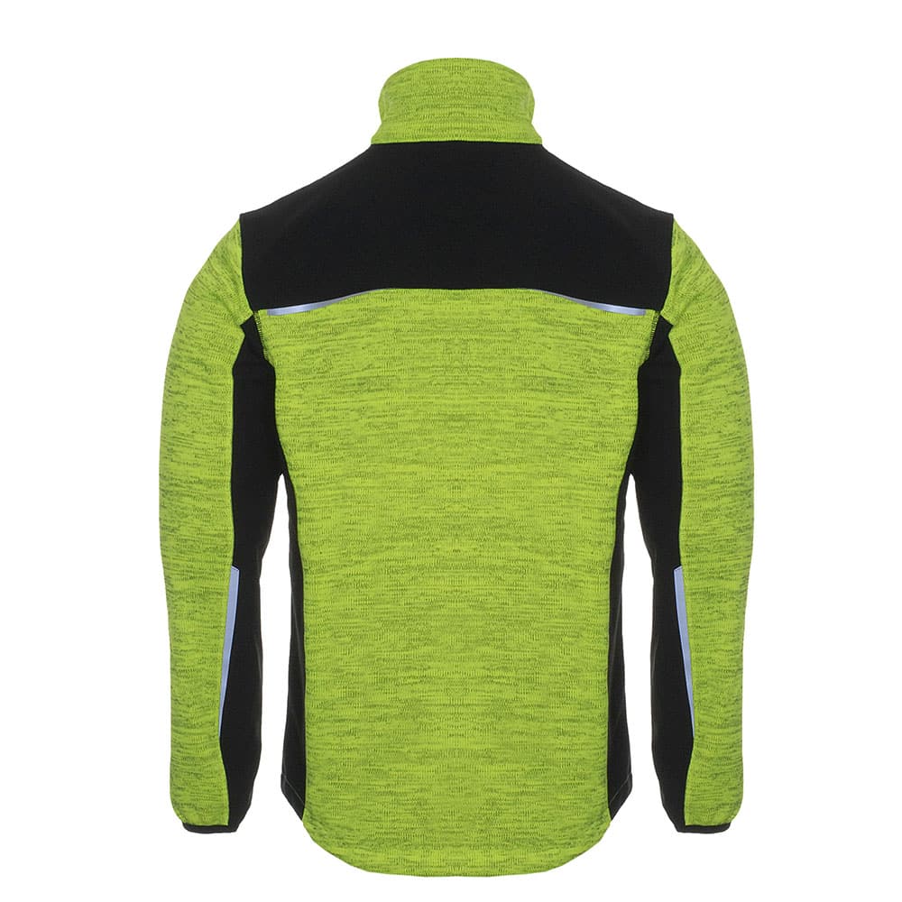 LeiKaTex® | REFLEECE | Strickfleece-Jacke | gelb-meliert – Bild 2