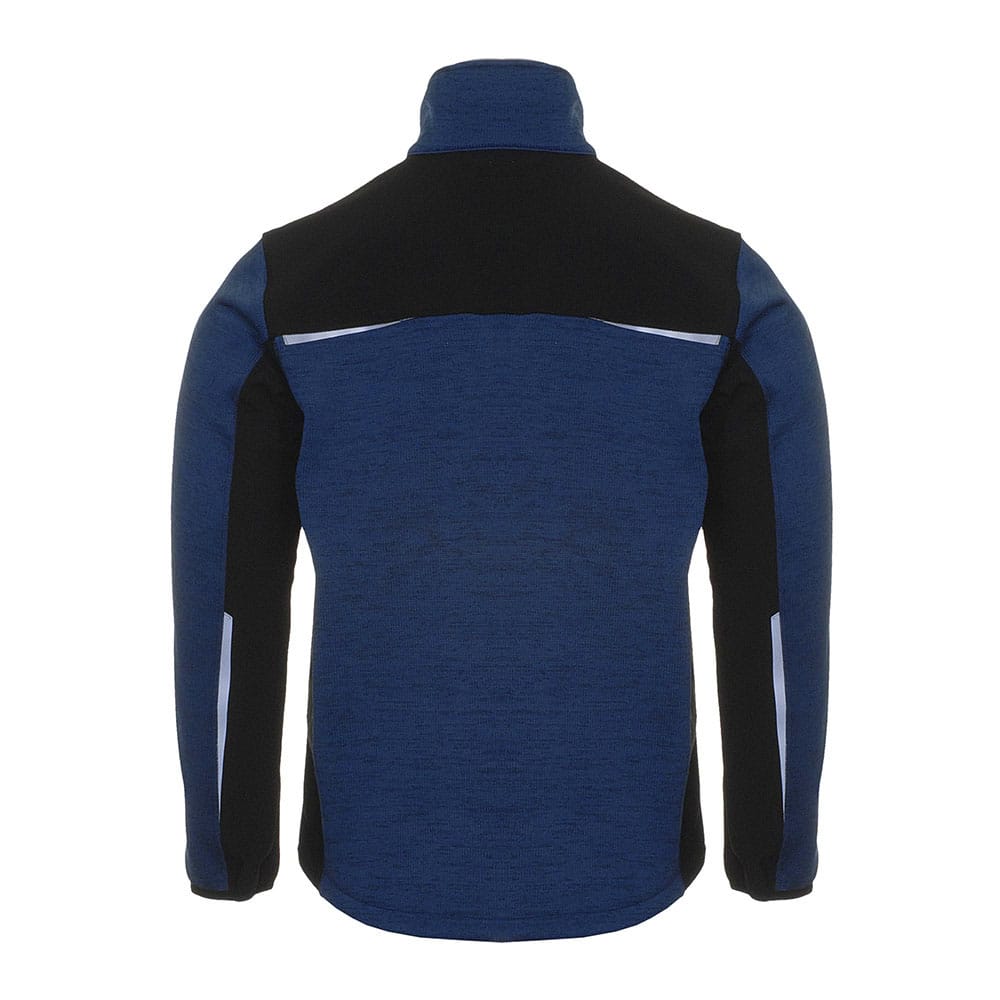 LeiKaTex® | REFLEECE | Strickfleece-Jacke | blau-meliert – Bild 2