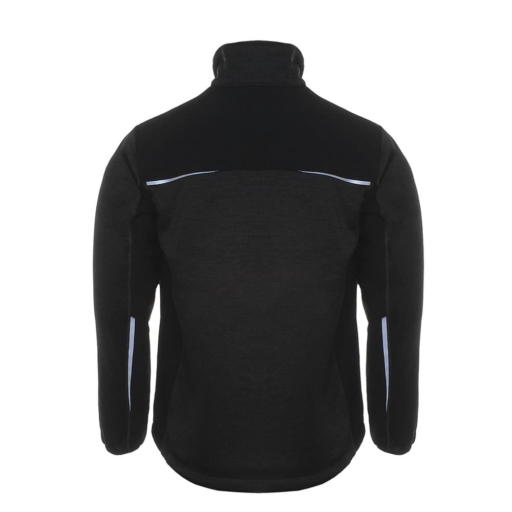 LeiKaTex® | REFLEECE | Strickfleece-Jacke | anthrazit-meliert – Bild 2