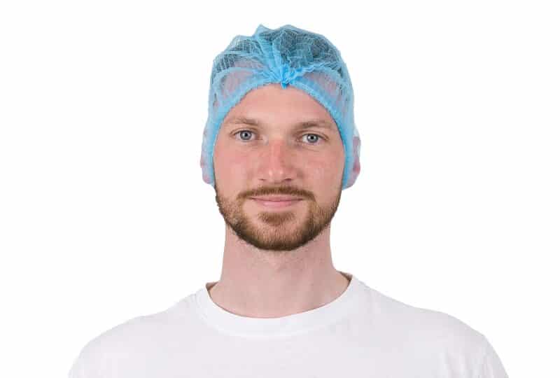 Kopfhaube | Einweg | Barettform | Typ "CLIP" blau