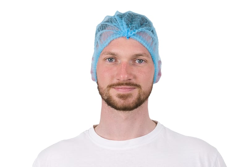 Kopfhaube | Einweg | Barettform | Typ "CLIP" blau