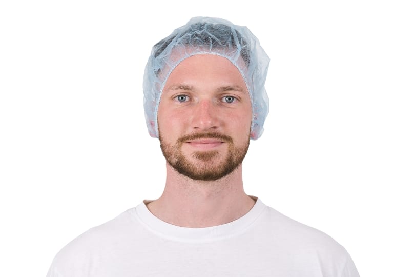 Kopfhaube | Einweg | Barettform | PP-Spinnvlies blau