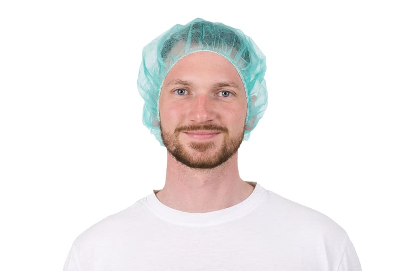 Kopfhaube | Einweg | Barettform | PP-Spinnvlies grün