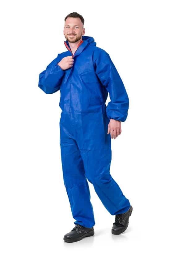 LeiKaTex® | Schutzanzug | Einweg | flammhemmend FR blau – Bild 4