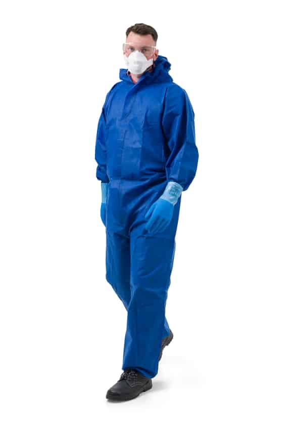 LeiKaTex® | Schutzanzug | Einweg | flammhemmend FR blau – Bild 6