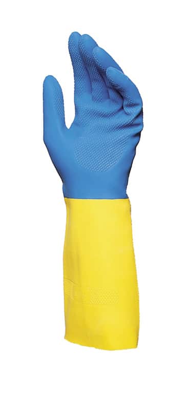 MAPA ALTO 405, Latex/Neopren, Gerade Stulpe, Profil, 33 cm, blau/gelb