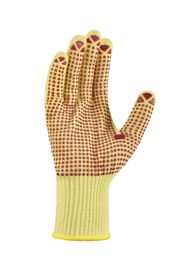 teXXor® Mittelstrick-Handschuhe ARAMID mit Noppen Schnittschutzklasse B – Bild 3