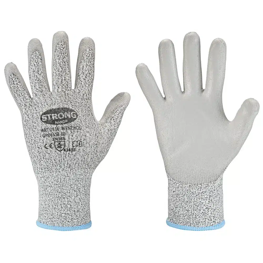 Feinstrick Schnittschutzhandschuh mit PU Beschichtung, Schnittschutzlevel B