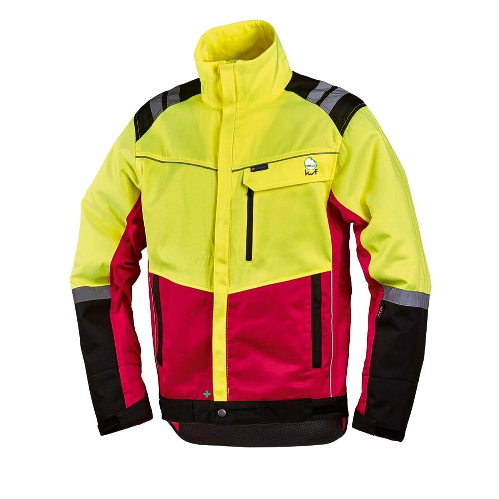 Forstschutz-Jacke Komfort | Reflexapplikationen neongelb/rot